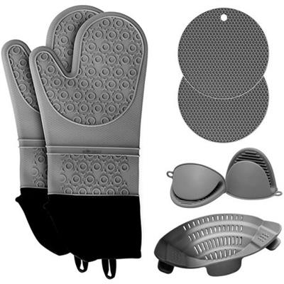 Heartdeco Heat Resistant Silicone Oven Gloves Mitts 7PCs Set | Shop Today. Get it Tomorrow! | takealot.com