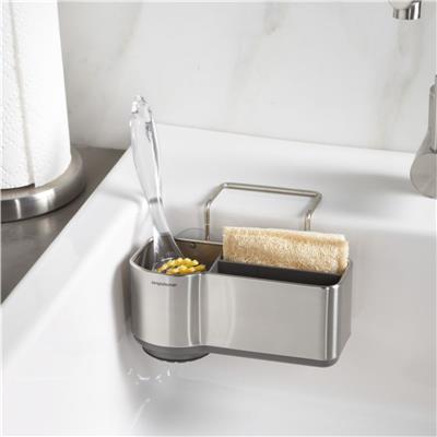 Simplehuman Sink Caddy, Kitchen Sponge Holder, Brushed Stainless Steel + Reviews | Crate & Barrel Canada