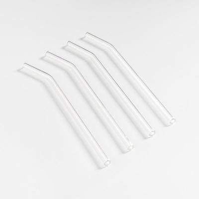 Clear Glass Straws, Set of 4 + Reviews | Crate & Barrel