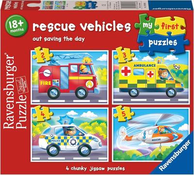 Ravensburger Rescue Vehicles - My First Jigsaw Puzzles for Toddlers Age 18 Months - 2, 3, 4 & 5 Pieces : Amazon.co.uk: Toys & Games