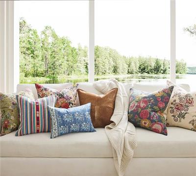 Christa Floral Embroidered Pillow | Pottery Barn