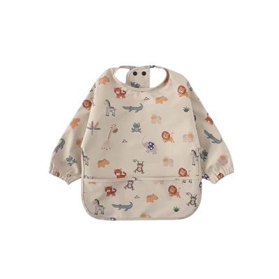 Waterproof Long Sleeve Baby Smock Bib for Feeding & Art – Animals | Sommerfugl Kids