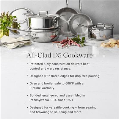 All-Clad D5 Stainless-Steel Steamer - 3-Qt. Steamer Multipot | Williams Sonoma