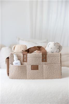 Nappy Caddy- Nude- Large Side Pocket – Linen Label