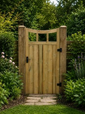 6ft Cottage Under Dome TVG Wooden Garden Gate