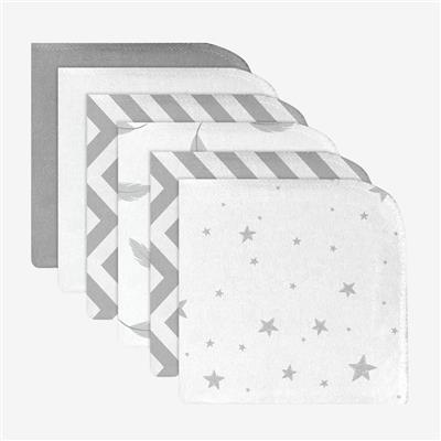 Wash Cloths Grey 6/Pk Single Ply | Babies R Us Canada