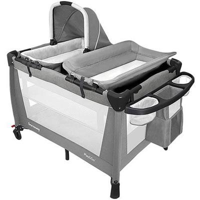 Harmony Play & Go Luxury Play Yard - Grey | Best Buy Canada