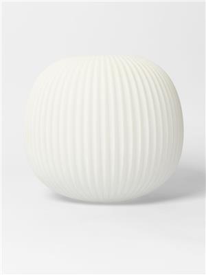 Fluted Glass Vase White 19x22cm | Bash