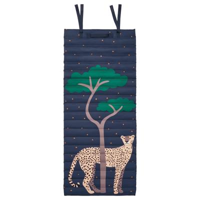 SANDLÖPARE quilted mat, dark blue/cheetah savannah, 60x140 cm (235/8x551/8) - IKEA CA