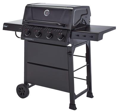MASTER Chef Discover 4-Burner Propane Gas BBQ with Push-Button Ignition