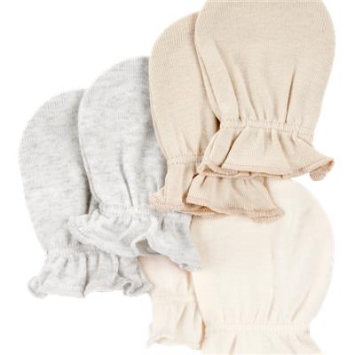 White/Grey/Yellow Baby 3-Pack Mitts | Carter’s Oshkosh Canada
