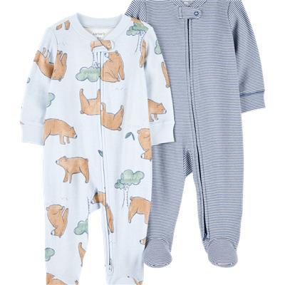 Blue Baby Boy 2-Pack 2-Way Zip Cotton Sleeper | Carter’s Oshkosh Canada
