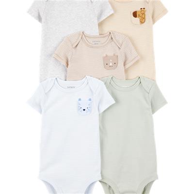 Multi Baby 5-Pack Animals Short-Sleeve Cotton Bodysuits | Carter’s Oshkosh Canada
