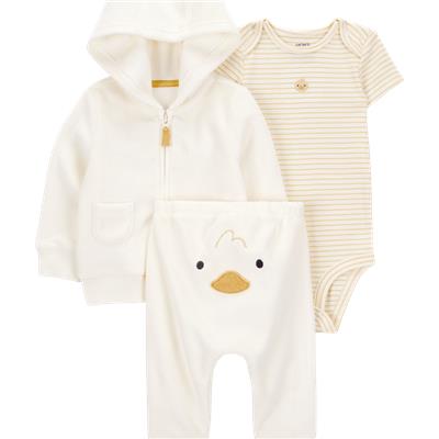 Ivory Baby 3-Piece Duck Little Cardigan Set | Carter’s Oshkosh Canada