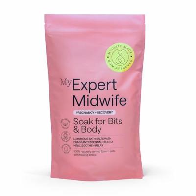 My Expert Midwife Soak for Bits, Epsom Salts and Essential Oils Postpartum Bath Soak to Clean and Soothe The Perineum, Calm Aching Muscles Post-Birth,
