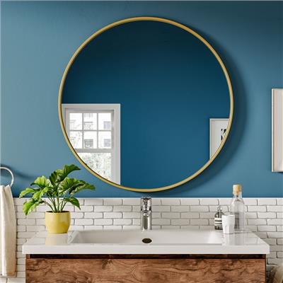 Willa Arlo Interiors Baum Nordic Round Bathroom Framed Mirror Wall Hanging & Reviews | Wayfair.co.uk