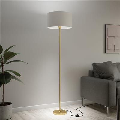 GoodHome Willet Satin Brass effect Floor lamp base