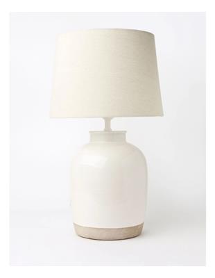 Heritage Sorento Ceramic Table Lamp in White | MYER