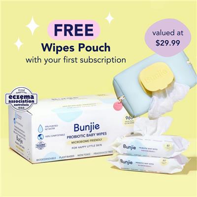 12 Pack Probiotic Baby Wipes | Bunjie | Eco & Toxin-Free