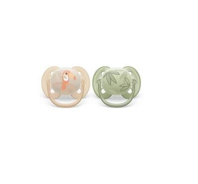 Philips Avent Ultra Soft Pacifier 0-6m, toucan / green leaves, 2 pack SCF091/07, Avent Ultra Soft Pacifier 0-6m toucan / green 2pk - Walmart.ca