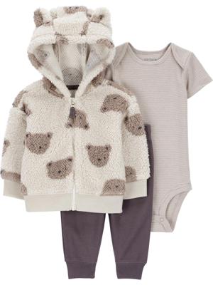 Carters Child of Mine Baby Girls Cardigan Set - Brown Bear, Sizes: Preemie - 24 Months - Walmart.ca
