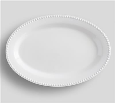 Emma Beaded Oval Serving Platter - Elegant Dining | Pottery Barn