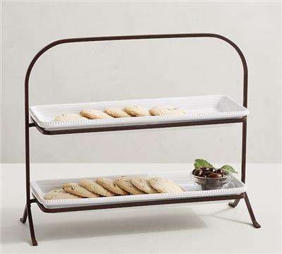 Gabriella Tiered Platter Stand - Elegant Dining Decor | Pottery Barn