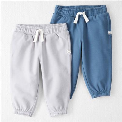 Summer Grey, Wells Blue Baby 2-Pack Organic Cotton French Terry Sweatpants | Carter’s Oshkosh Canada