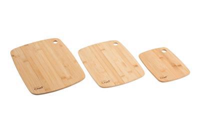 Master Chef Bamboo Cutting Board, Assorted Sizes, 3-pk