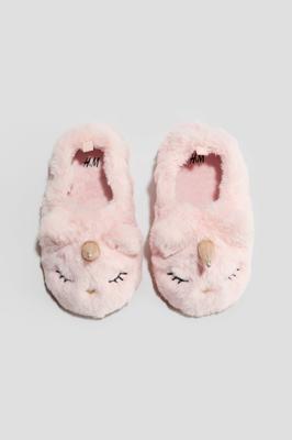 Light pink/Unicorn Soft appliquéd slippers for kids | H&M GB
