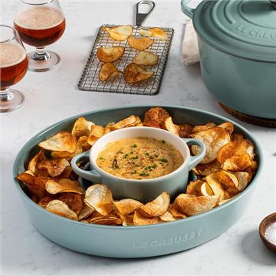 Stoneware Chip and Dip Platter