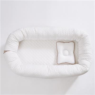 White & Brown Polka Dot Newborn Baby Nest – Annasimona Kids