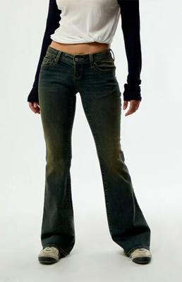 Pacsun Alana Ultimate Low Rise Flare Jeans Stretch Dark Blue | Pacsun
