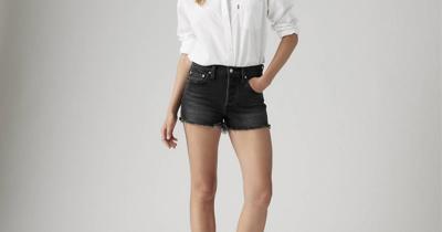 501® Original Fit High Rise Womens Shorts - Black | Levis® US