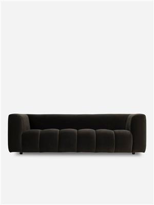 Reef 3 Seater Cotton Velvet Charcoal | Bash