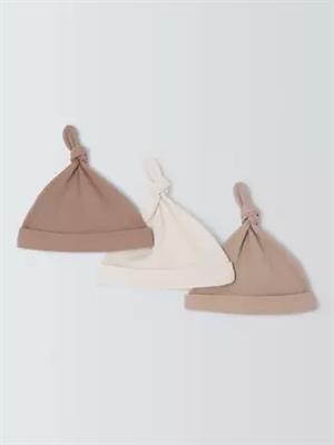 John Lewis Baby Cotton Hats, Pack of 3, One Size