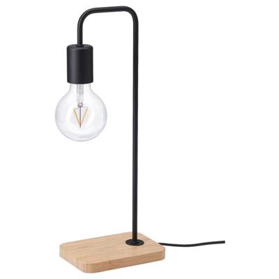 TVÄRHAND black, bamboo, table lamp - IKEA UK