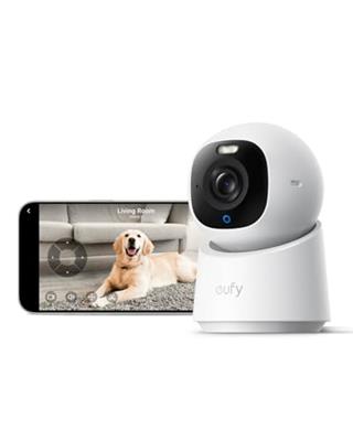 eufy Security Indoor Cam E30 4K UHD Indoor Security Camera, Latest Generation, Dog/Baby/Pet Camera, Colour Night Vision, Human/Pet Auto Tracking, 360°