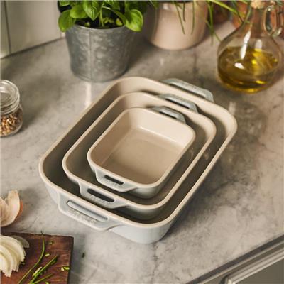 Staub En France MacAron Rectangular Bake Dish -Set of 3 (Light Blue)