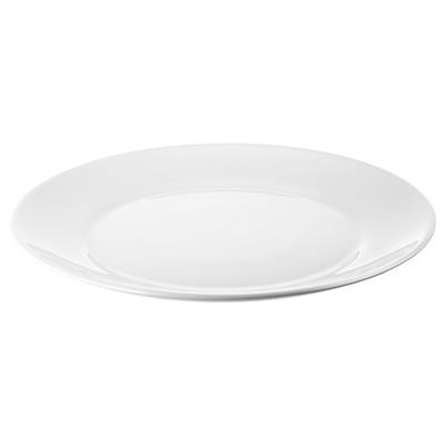 OFTAST plate, white, 25 cm (9 ¾) - IKEA CA