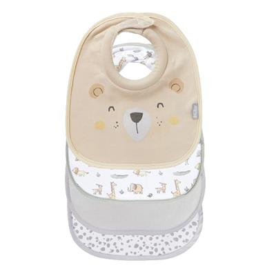 Nuby Snug and Dry Bibs Organic Cotton Machine Washable Padded Neckline 048526999460, One Size, (Pack of 4) : Amazon.co.uk: Baby Products