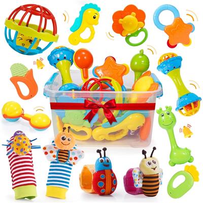 Wootoyz Baby Toys for 0 3 6 9 12 Months Babies,Infant Toys for 0-12 Months Newborn Toys Baby Rattle Sensory Toys for Babies 6-18 Months Wrist Socks wi