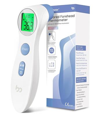 Forehead Thermometer for Adults Kids, Non Contact Touch Infrared LCD Display Digital Baby Thermometers Body Temperature Thermometer, White : Amazon.co