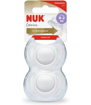 Nuk Star Ortho Soother 0-2 Mth All White | Baby Bunting AU