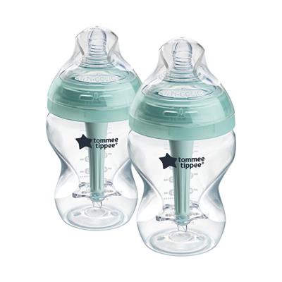 Tommee Tippee Baby Bottles, Advanced Anti-Colic Baby Bottle with Slow Flow Breast-Like Nipple, 9oz, 0m+, Self-Sterilizing, Baby Feeding Essentials, Pa