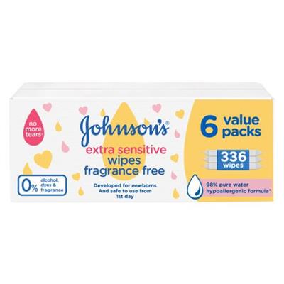 Johnsons Baby Wipes Extra Sensitive 6 Value Pack 366 Wipes | Shop Today. Get it Tomorrow! | takealot.com