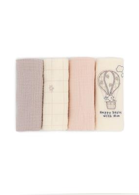 Balloons Muslin Square Burp Cloths 4 Pack | Woolworths.co.za