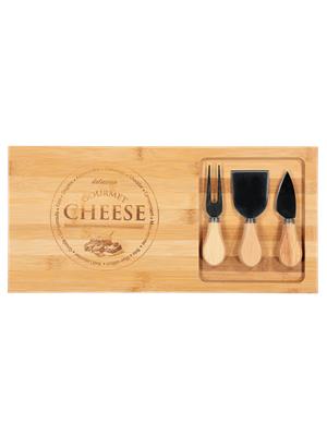 Bamboo Cheese Board With Cheese Knives | Home | PEP