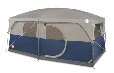Coleman Hampton 3-Season, 9-Person, 2-Room Camping Cabin Tent with Room Divider, Rain Fly & Carry Ba