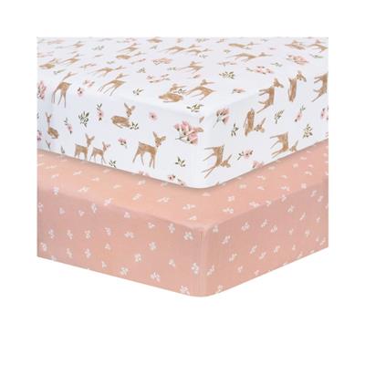 Living Textiles 2 Pack Cot Fitted Sheet Sophia Garden | Baby Bunting AU